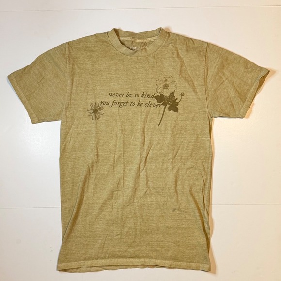 Taylor Swift Tops - Taylor Swift Evermore Marjorie Lyrics T-Shirt Tan Mineral Wash Floral Size M